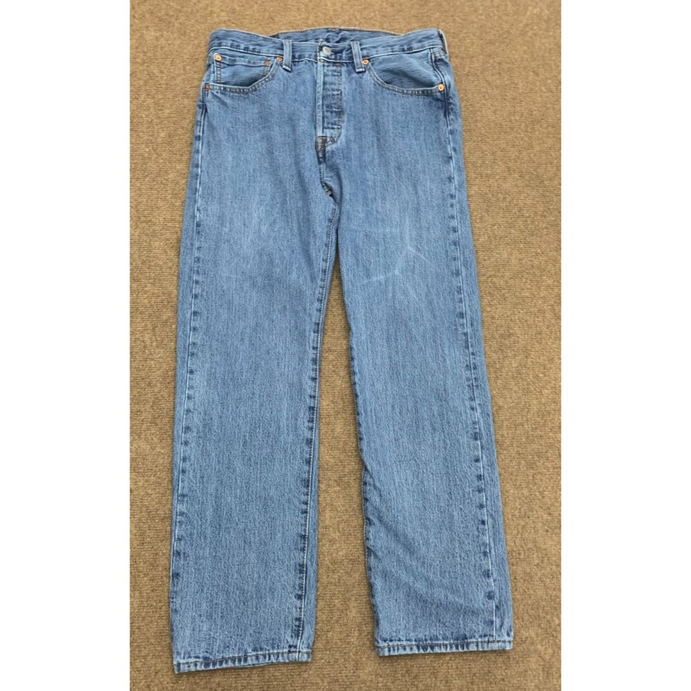 Levis 501 Jeans Mens 31x30 Straight Leg Button Fly Pre-Washed Cowboy Y2K Denim